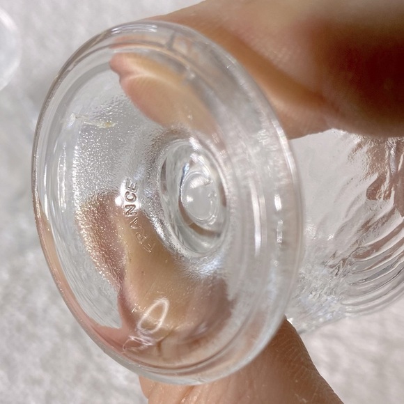 Vintage Clear Glass Chicken Shaped Egg Cups Shot Glasses x2 - Picture 3 of 9